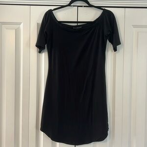 Off the shoulder black mini